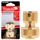 Dārza ātrais savienotājs ar noslēgvārstu BRASS-LINE (10/80) 3/4"