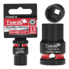 Īsais sešstūra triecienuzgalis Tvardy CR-MO 1/2" 13mm (10/200)