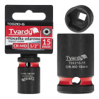 Triecienuzgalis Tvardy, īss, CR-MO, 1/2" sešstūra, 15mm (10/200)