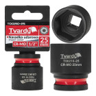 Īss Tvardy triecienuzgalis CR-MO, 1/2″, sešstūra, 25mm (10/60)