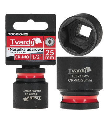 Īss Tvardy triecienuzgalis CR-MO, 1/2″, sešstūra, 25mm (10/60)