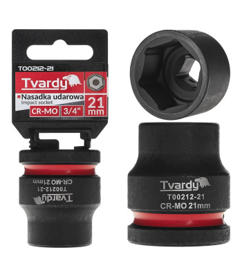 Triecienuzmava CR-MO, sešstūra, īsā 3/4” 21mm (6/48)