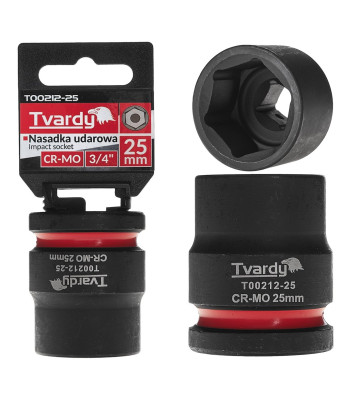 Īsais Tvardy CR-MO sešstūra triecienuzgalis 3/4″, 25 mm (6/48)