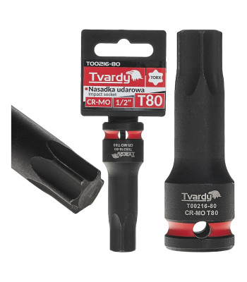 Triecienuzgalis Tvardy TORX CR-MO T80 1/2″ (8/80)