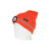 Ziemas cepure ar atstarojošu lenti un akumulatora LED lampu (oranža)