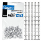 Alumīnija knieduzgriežņu komplekts, 50 gab., M3, 0,5–1,5 mm