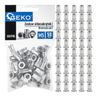 Alumīnija kniedējamo uzgriežņu komplekts, M5, 0,5–2,5 mm, 50 gab.