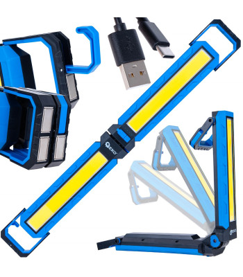 Salokāma LED COB darbnīcas lampa ar magnētiem 10W 4000mAh 1000lm