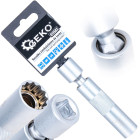Plānsienu aizdedzes sveču galviņa ar kardāna savienojumu no CrV tērauda 14 mm 3/8"