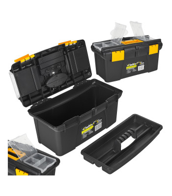 Plastmasas instrumentu kaste ar organizatoriem, 12