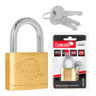 Pastiprināta misiņa piekaramā atslēga TVARDY Brass-Series 40 mm