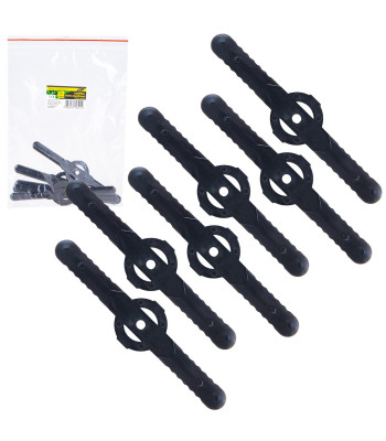 Plastmasas asmeņi akumulatora zāles trimmerim, 6 gab., G80668