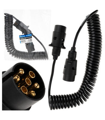 Spirālveida pagarinātājs piekabei 7PIN 12V 5m