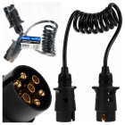 Spirālveida pagarinātājs piekabei 1,5 m 7PIN 12V