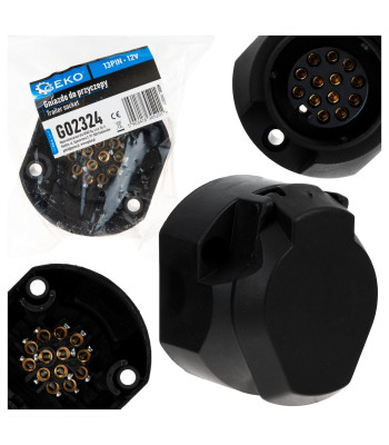 Piekabes kontaktligzda 13PIN 12V