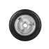 Tērauda un gumijas ritenis 100 mm 60 kg