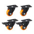 4 grozāmu ritentiņu komplekts – 2 ar bremzēm, 2 bez bremzēm, 40 mm, 40 kg