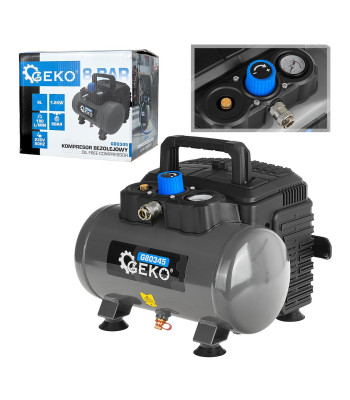 Bez eļļas kompresors – 6 l, 8 bar, 1200 W