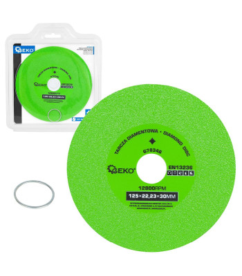 Dimanta disks stikla un flīžu griešanai un slīpēšanai GEKO 125×22,23×30 mm