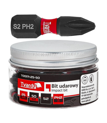 Triecienuzgalis Tvardy, 50 gab., burciņa (500/2000) – PH2, S2, 25 mm