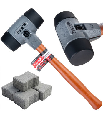 Bruģēšanas āmurs ar mīkstu sitamo uzgali Tvardy, 60 mm (6/24)