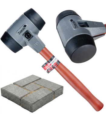 Bruģēšanas āmurs ar mīkstiem uzgaļiem Tvardy, 80 mm (4/8)