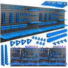 Darbnīcas instrumentu panelis – 8 paneļu komplekts ar 128 piederumiem, 2304 × 780 mm