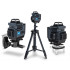 Krustlīniju lāzers ar zaļu līniju un statīvu, pilns komplekts, 4D 360°, Geko G03321