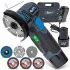 Mini bezsuku akumulatora leņķa slīpmašīna Geko G080654 76mm 2x2.0Ah 12V