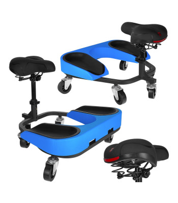 Ergonomisks sēdeklis flīzētājiem – ceļgalu balsts uz riteņiem ar augstuma regulēšanu, 390–460 mm