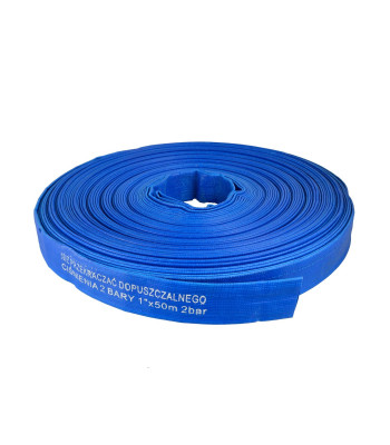 PVC šļūtene ūdens un notekūdeņu pārsūknēšanai, zila, 50 m, 1