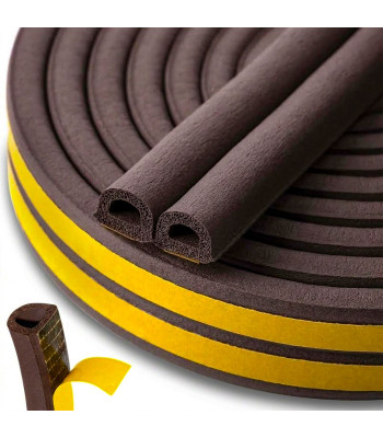 Pašlīmējoša EPDM blīve logiem un durvīm, brūna, 9x7,5 mm, 100 m, D tips