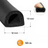 Pašlīmējoša EPDM blīve logiem un durvīm, brūna, tips D, 12x10 mm, 50 m