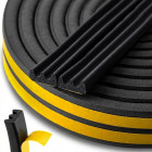 Pašlīmējoša blīvgumija logiem un durvīm, EPDM, melna, tips E, 9x4mm, 150m