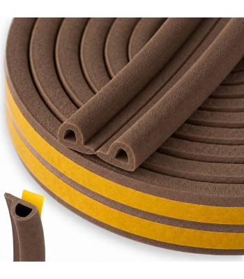Pašlīmējoša EPDM blīve logiem un durvīm, brūna, P tipa, 9x5,5 mm, 100 m