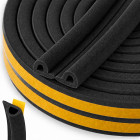 Pašlīmējoša EPDM blīve logiem un durvīm, melna, tips P, 9x5,5 mm, 100 m