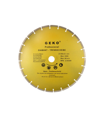 Segmentēta dimanta griešanas ripa 350x8x32mm GEKO