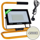 LED SMD prožektors ar būvniecības statīvu un kabeli, neitrāla balta gaisma 100W 4500K