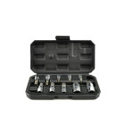 Spline uzgaļu galviņu komplekts, 10 gab. – 1/4″, 3/8″, 1/2″, M4–M18