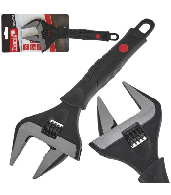 Regulējama zviedru tipa atslēga ar platām spīlēm CrV (6/36), 10″, 50 mm