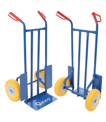 Transportēšanas ratiņi ar poliuretāna riteņiem, zili, 200kg, 200x350mm
