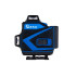 Geko krustlīniju lāzera līmeņrādis ar 2 akumulatoriem, koferi un piederumiem, 360° 4D
