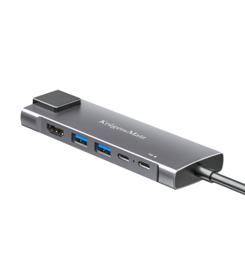 USB Type-C adapteris ar HDMI, 2x USB 3.0, 2x USB Type-C un RJ-45, KM0391.2