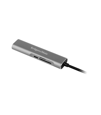 USB Type-C adapteris (HUB) ar HDMI, USB 3.0, SD, microSD un Type-C pieslēgvietām