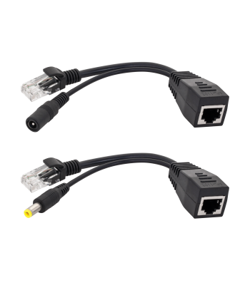 PoE adapteris LAN tīklam AP, maršrutētājam un komutatoram, melns E4653