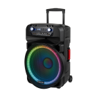 Aktīvā skaļruņu sistēma ar 2 bezvadu UHF mikrofoniem, SD, Bluetooth, FM, USB, LED, 60 Watt KM 1718