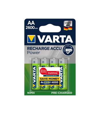 Akumulators VARTA, 4 gab./bl., AA 2600mAh