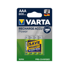 Uzlādējams akumulators VARTA, 4 gab./iep. AAA 800mAh