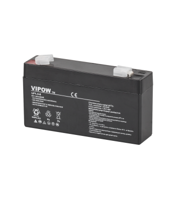 Gēla akumulators Vipow, 6 V, 1,3 Ah