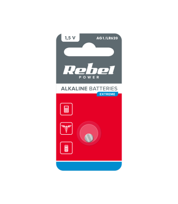 Baterija Rebel Extreme, 1 gab. blisterī, AG1